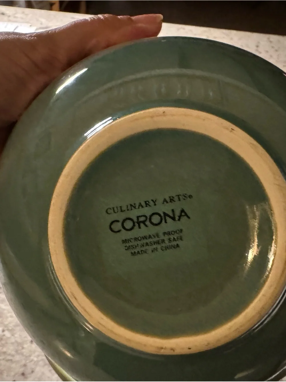 Corona Celedon Ceramic Bowls in Teal Green